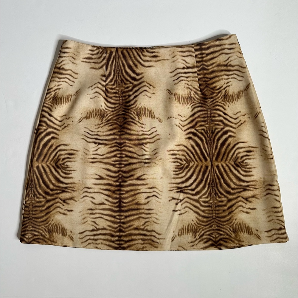 Vintage 90s Y2K A. Byer Tiger Print Mini Skirt